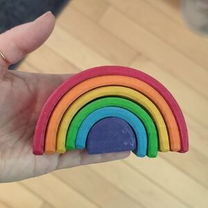 Grimm's Wooden Rainbow Stacking Toy - Small
